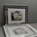 Crushed Diamond Wedding Mirror Photo Frame, Crystal Silver Glass Picture Frame For Photograph Size 8x10 inch, Pack of 2 Pieces, table top Stand frame & Wall Frame. Bling Sparkle Crushed Diamond Home