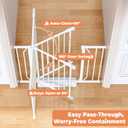 Baby Gate No Drilling, 29"-40" Auto Close Dog Gate Indoor for Doorways & Stairs, Pressure Mounted Adjustable Pet Gate, Easy Walk Through Child Gate for Children & Pets Stroller Friendly, White
