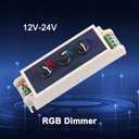MEIRIYFA RGB LED Light Dimmer Knob Controller Switch,DC12-24V 3Channel Brightness Adjust Intelligently for Multi-Color LED Light Strip