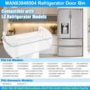UPGRADED MAN63948504 Refrigerator Door Shelf Bin Compatible with LG Refrigerator Door Shelf Parts LMXS28626S LFXS26973S LFXC22526D MAN63948504 Kenmore LG Fridge Door Shelf Replacement Basket Shelves