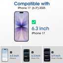 mFilm OneTouch Screen Protector for iPhone 17 6.3'' 2025 + Camera Lens Protector | Auto-Alignment install | Bubble Free | 9H+ Military-Grade Tempered Glass | FHD Clarity | Case Friendly | 2+2 Pack