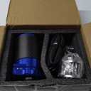muge racing Carbon Fiber Universal Oil Catch Can Tank Kit Polish Baffled Reservoir with Breather Filter with 3/8" Fuel Line Aluminum (400ml Blue)