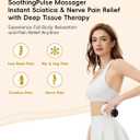 Sciatica Pain Relief Devices Deep Tissue Massager with Multi-Mode Technology, Heat & Light, Targeted Relief for Sciatic Nerve & Lower Back Pain (White)
