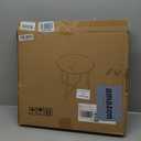 Patio Outdoor Side Table Waterproof Round Metal Steel Small Side Table Weather Resistant Portable Outdoor and Indoor End Table for Garden Balcony Yard, White