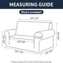 Cupuamon 2026 New Stretch Loveseat Sofa Slipcovers Couch Cover for 2 Cushion Furniture Protector Sofa Covers with Elastic Bottom Jacquard Fabric Small Checks for Pets, Kids - Black