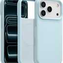 Magnetic for iPhone 17 Pro Max Case 6.9", Premium Liquid Silicone Case,[Compatible with Magsafe][Soft Anti-Scratch Microfiber Lining],Slim Thin Shockproof Phone Cover-Sky Blue
