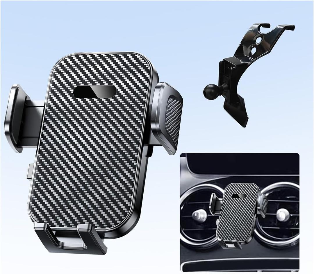 Car Phone Holder for Benz GLC 2016-2019 Accessories/C-Class 2015-2023 Accessories,Ultra-Stable Clip with Anti-Shake,360 Rotation Smart Phone Mount