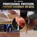 Starbond Medium Super Glue Pro Kit (2 oz)  Strong, Fast, All-Purpose CA Glue (Cyanoacrylate Adhesive)  with Anti-Clog Cap, Precision Tips & Extra Nozzles for Woodworking, Quick Fixes & Hobby Models