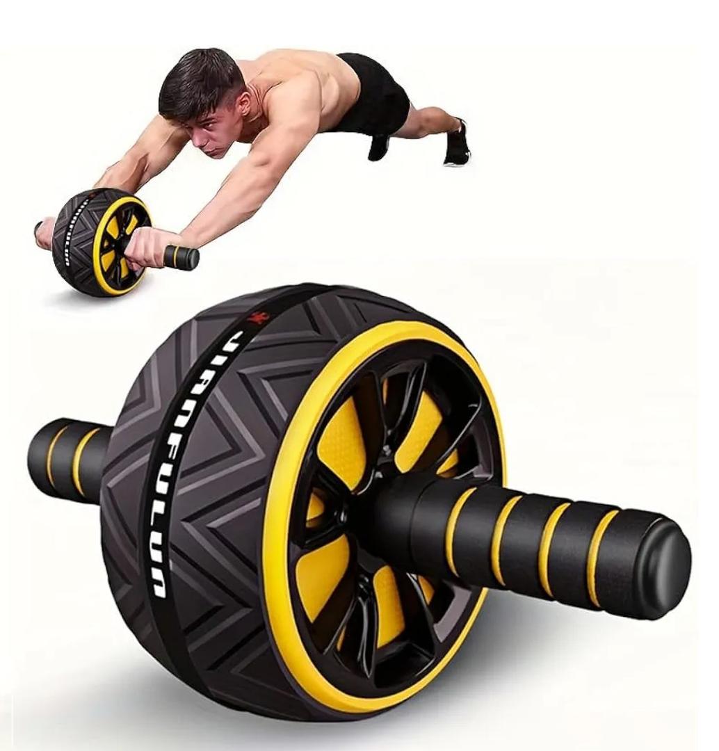 Ab Roller Wheel - Core & Chest Muscle Training Wheel, Abs Workout Equipment, Fitness Equipment for Home Gym, Wider Ab Machine with Knee Pad Accessories