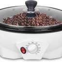 JIAWANSHUN Electric Coffee Bean Roaster for Home Use 1.1lb Capacity Temperature Control (0-240), Non-Stick, Perfect for Beginner Roasting, 1200W, 110V (medium)