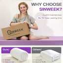 SINWEEK Dual Layer 5 Inch Memory Foam Mattress Topper Twin XL Size for Dorm Room, 2 Inch Gel Memory Foam Plus 3 Inch 1450 GSM Pillow Top Mattress Pad Cover, College Dorm Essentials, White
