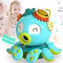 Cute Octopus Crawling Toys, Baby Light Up Interactive Musical Toys for Babies, Crawling Baby Toys Walking Toys for Infants, Developmental Toys Activity Center for Toddlers Blue