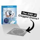 INVIHUG, 25 Pack, Disposable Shower Drain Hair Catcher Mesh Stickers, Disposable Hair Drain Catcher.(White,4.1inch), Hc2-4.1inRound-25