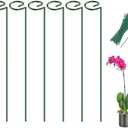 Joyhalo 6 Pack Plant Stakes and Supports, 16 Inch Flower Stakes and Support for Garden Outdoor Plant, Phalaenopsis, Paperwhites, Oriental Lilies, Zinnias, Orchids, Delilah, Lily, Rose, Bean Plants.