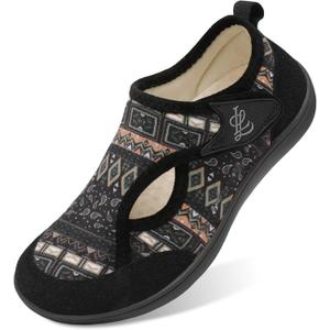 LeIsfIt Diabetic Shoes for Women Wide House Shoes Adjustable Arthritis Edema Slippers Indoor Outdoor Bohemia Size 8