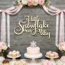 Wooden Sign Decor, A Little Snowflake is on The Way, Natural Wood,Nursery Announcement, Gender Reveal parties,Winter Wonderland Theme Baby Shower,for Babys photo studio photography/wall decors
