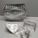 iSPECLE Chest Freezer Organizer Bins 8 Pack - Fit 7 Cu.Ft Deep Freezer, 2 Adjustable Hanging Baskets and 6 Pack Stackable Freezer Bins, Deep Freezer Organizer Bins Sort Frozen Food, Black