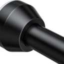 TEECK Shower Curtain Rod, 32-79 inch Adjustable Tension Spring, 1 Inch Shower Curtain Rod Tension, Anti-Slip, Rust-Proof, No Drilling, for Bathroom, Black