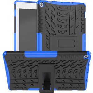 for F ir e HD10/ hd 10 Kids Tablet Case 2019 2017 Release 9th 7th Generation Kickstand Heavyduty Cover [ NOT fit 13th 11th Gen 2023 2021] (Blue)