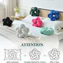 Knot Plush Throw Pillow Handmade Knotted Star Pillow Soft Sofa Lumbar Cushion Stuffed Cushion Home Office Children Room Decor, Navy Blue