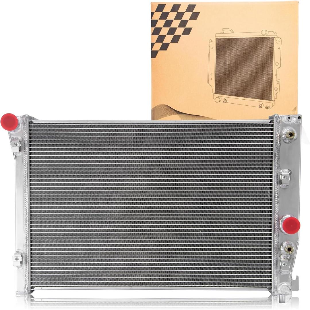4 Row Radiator For 1997-2004 Chevy Corvette 2-Door 5.7L V8 AT, Radiator For 1997-04 1998 1999 2000 2001 2002 2003 Chevy Corvette Aluminum Radiators