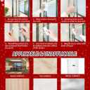 Rchovsam Winter Whole Golden Wreath Clings for Window Large Xmas Wreath Window Stickers Large News Years Decor DIY Static Wall Window Door Mural Showcase Decal Sticker-15.7x23.6 in (1 Pack)