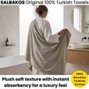 SALBAKOS 2-Piece 100% Turkish Cotton Bath Towels Extra Large 35x70, Stone | Oversized Bath Sheet Towel for Bathroom & Beach, Thick, Super Soft, Highly Absorbent, Premium Hotel Quality, Made in Turkey