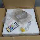 Battery Operated Pendant Light,Glass Battery Ceiling Light Fixtures with Wireless Remote Dimmable,10 Colors Modes Rechargeable Chandelier for Kitchen,Dining Room,Living Room,Bedroom(Clear)