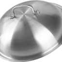 SUNRISE Heavy Duty Stainless Steel Wok Lid/Cover Dome (34cm), Fits 14" Wok