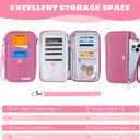 Premium Travel Passport Holder,Family Passport holder Travel Document Organizer,Secure &Stylish Companion For your Family (pink)