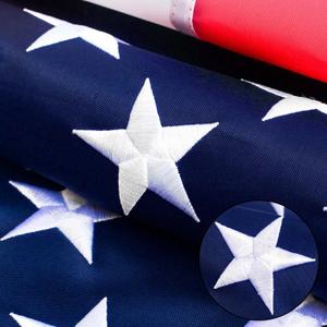 American flag 2.54 FT for Outside, Heavy Duty Polyester USA Flag Outdoor with Embroidered Stars, Sewn Stripes, US Flag with Brass Grommets for Indoor, Outdoor, All Weather