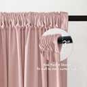 MIULEE Baby Pink Velvet Curtains Thermal Insulated Blackout Curtain Drapes for Bedroom Living Room Darkening 108 Inches Long Curtains Panels Rod Pocket Set of 2