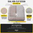 2 x SUNROX Memory Foam Jumbo Rocking Chair Cushions, FadeShield Water Resistant Non Slip Durable Tufted Pads, Set of Seat & Back Cushion with Ties for Indoor/Outdoor Rocker, 2 Piece, Husk Birch
