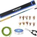 THKFISH Tenkara Rod Kit 24T Carbon Fiber Telescopic Tenkara Fishing Rod Combo with Carrying Case Fishing Line and Flyfishing Lure for Streams, Trout, Bass, Salmon8.7FT 10.6FT 11.6FT