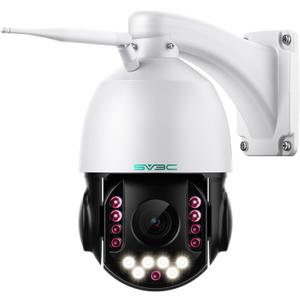 SV3C 4K 36X Zoom PTZ Camera Outdoor, 8MP Dual Band WiFi Security IP Cameras with Floodlight Color Night Vision, Humanoid Vehicle Detection, Auto Tracking,2-way Audio, ONVIF, RTSP, Cloud&SD Card Storage