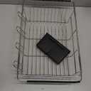 JASIWAY Dish Drying Rack in Sink, Expandable Stainless Steel Dish Drainers for Kitchen Counter, Dish Dryer Rack for Inside Sink, Over The Sink Dish Racks with Utensil Holder, Silver