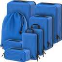 8-Piece Luxury Compression Packing Cubes & Bags for Travel  Maximize Space in Luggage with HybridMax Double-Capacity Design, 50 Luggage Tags, Deluxe Set, Lifetime Satisfaction Suitcase Organizer Bags