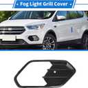 Fog Light Grill Front Lower Bumper Fog Light Cover Inserts No.GJ5Z17K946AA for Ford Escape 2017-2019 Black ABS 1 Pcs Front Right Car