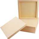 Owevvin 6 Pack 8 x 8 Inch Wood Panel Boards, Unfinished Wooden Canvas Panels Boards for Painting, Drawing, Canvas. DIY Crafts Projects, Arts Use with Oils, Acrylics