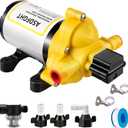 33-Series Professional Grade Water Pump - 12V DC Diaphragm Pump, 4.0GPM, 50PSI, Self-Priming, Thermal Overload, CE Certified, for RV, Marine, Garden Irrigation