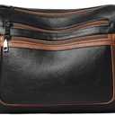 Bluome Crossbody Purses for Women, Medium Large Faux Leather Crossbody Bags Lightweight Sling Bag Shoulder Handbags