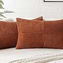 MIULEE Fall Rust Boho Decorative Throw Pillow Covers for Couch 20x12 Inch