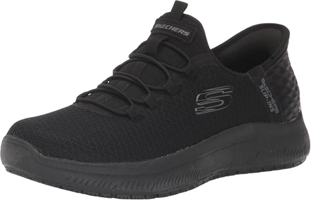 Skechers Women's Hands Free Slip-Ins Summits SR Food Service Shoe, BBK, 7.5 Wide