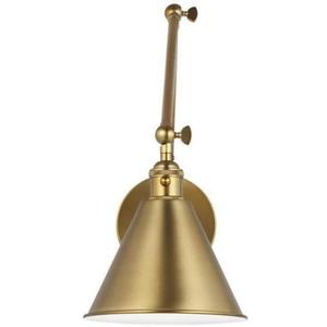Sea Gull Lighting Salem-1 Light Double Arm Wall Sconce-Satin Brass Finish-Incandescent Lamping Type, 7" x 14.25" x 15.38"