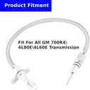 for Chevy GM 4L80E 700R4 4L60E Flexible Transmission Dipstick Tube with Firewall Mount Stainless Steel Braided Housing