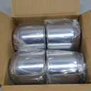 4 Push Through Chrome Wheel Center Caps for Trailer Wheel Rims 3.25" Center Bore