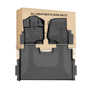 Original Floor Mats for 2015-2025 Ford F150 / 2022-2025 F-150 Lightning SuperCrew Cab (Not Fit Rear Seat with Under-Seat Fold Flat Storage Model) - Custom Fit Rubber All Weather Floor Liners