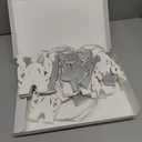 12 Pcs Christmas Paper Snowflake Lanterns, 3D Christmas Paper Star Lanterns with LED Lights, 10/12 Inch White Silver Hanging Snowflake Lamps for Xmas Winter Frozen Weddings New Year Party Decorations