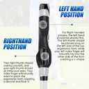 Golf Grip Trainer for Right & Left Hand, Swing Training Aid for Correct Hand Position, Anti-Slip Golf Grip Attachment, Muscle Memory Golf Practice Tool for Beginners & Pros