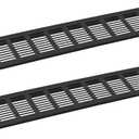 uxcell 2pcs Rectangle Ventilation Grille Aluminum Alloy Mesh Air Vent Cover Louvered Ventilation Cover for Cabinet Wardrobe Shoe Cabinet Closet, 500x80mm/19.69"x3.15"